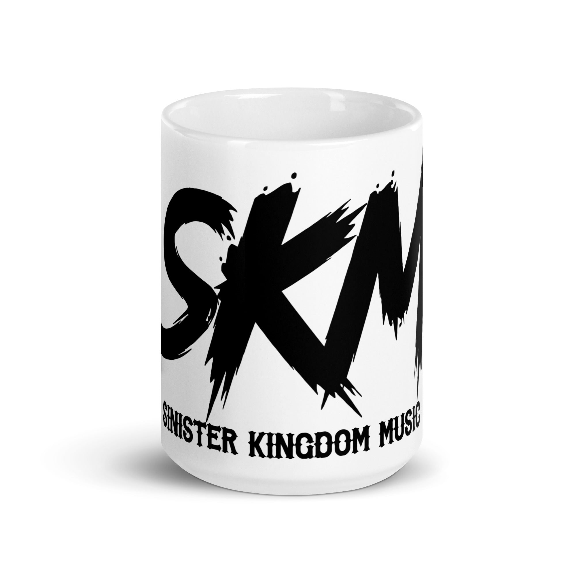 SKM White glossy mug