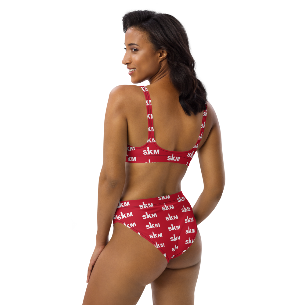 SKM Red high-waisted bikini