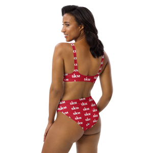 SKM Red high-waisted bikini