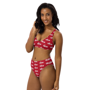 Open image in slideshow, SKM Red high-waisted bikini
