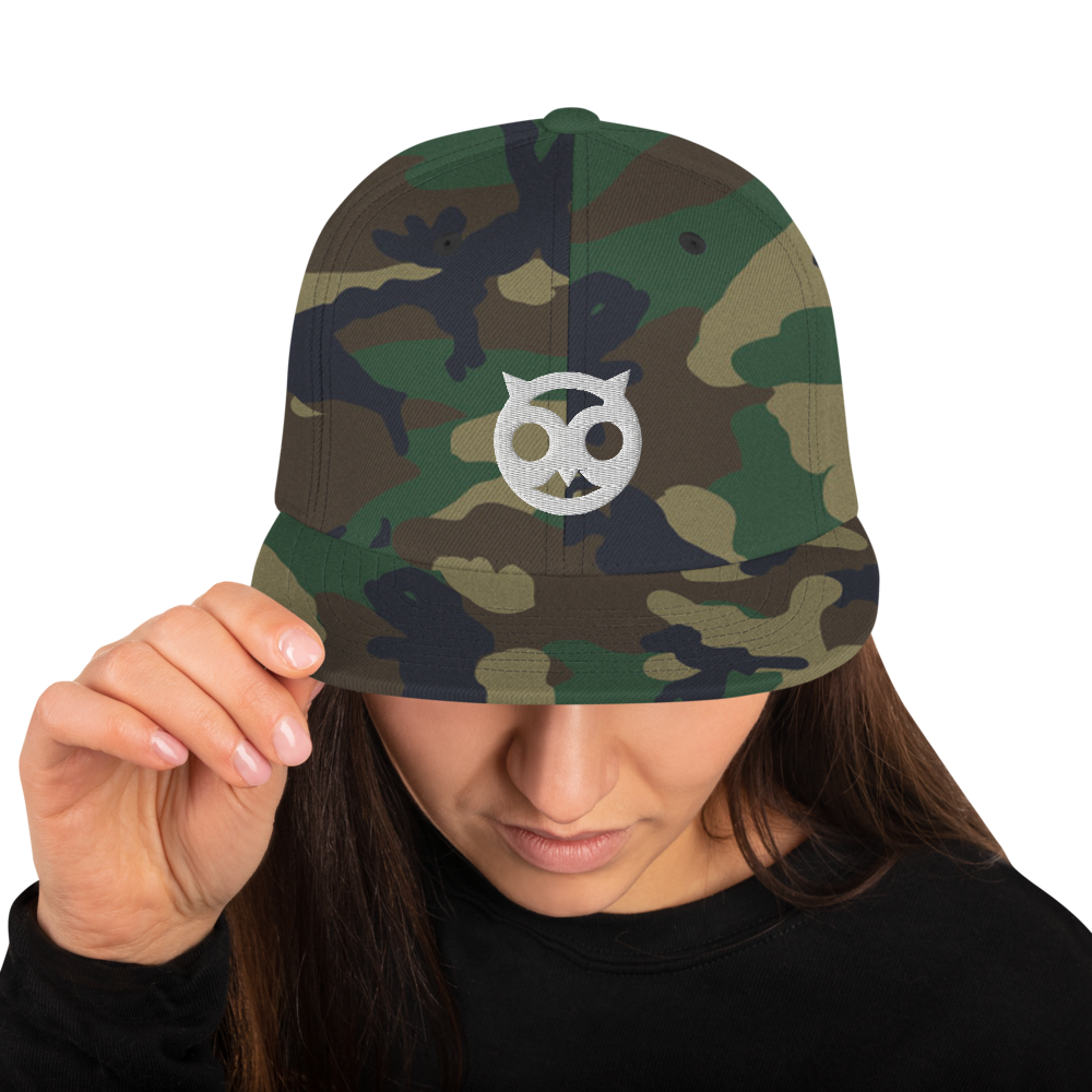 Bonarue Owl  Logo Camo Snapback Hat