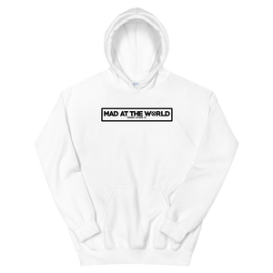 Open image in slideshow, &quot;Mad At The World&quot; Boxed Logo Hoodie
