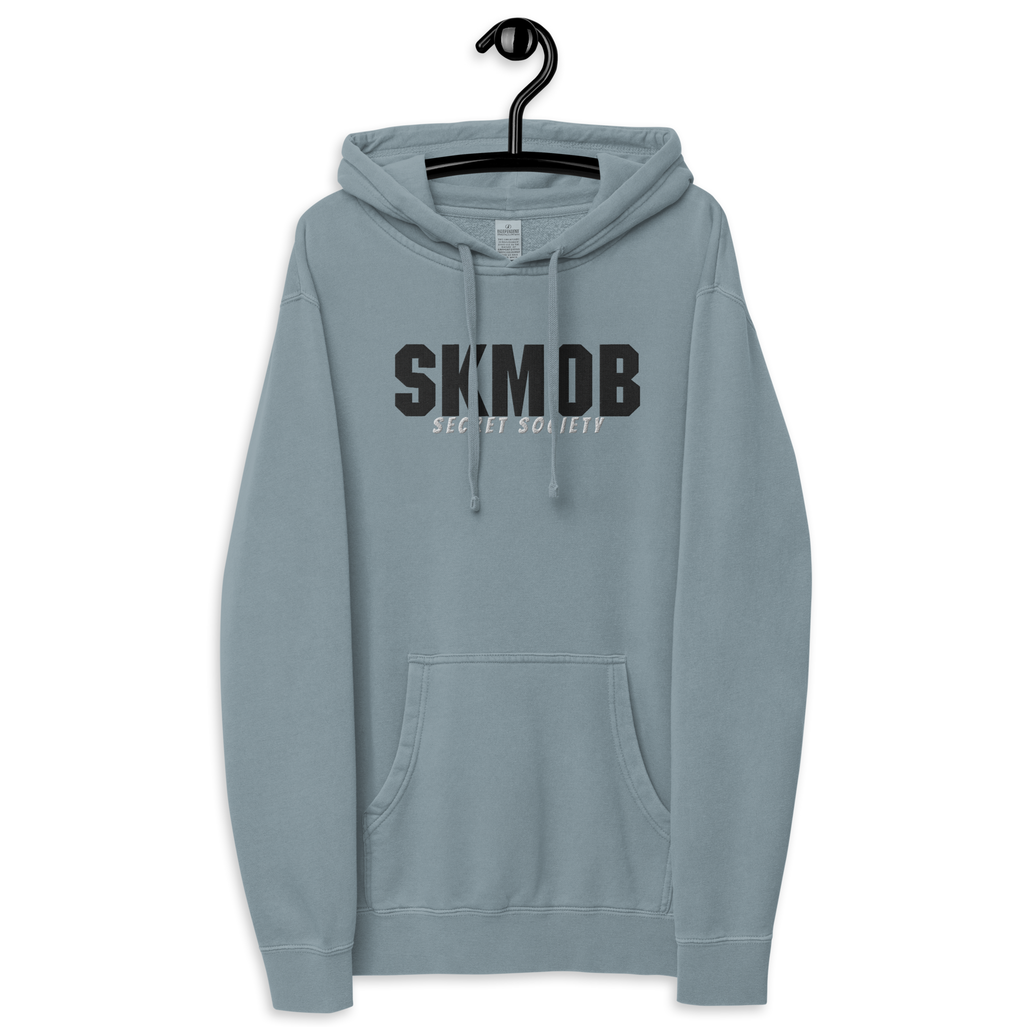 Secret Society SKMOB Embroidered pigment-dyed hoodie